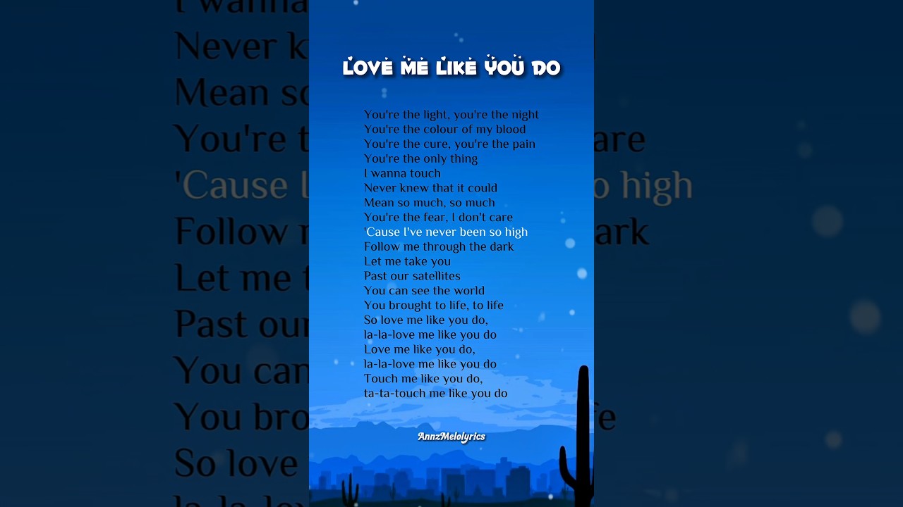 Mira TRY WITH YOUR OWN VOICE🤍- LOVE ME LIKE YOU DO SONG LYRICS🎶#trywithyourownvoice #english #songlyrics en YouTube Mira TRY WITH YOUR OWN VOICE🤍- LOVE ME LIKE YOU DO SONG LYRICS🎶#trywithyourownvoice #english #songlyrics en YouTube