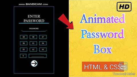 How to Make Password Box in html | Full Responsive | HTML and CSS ||  Smartcode India
