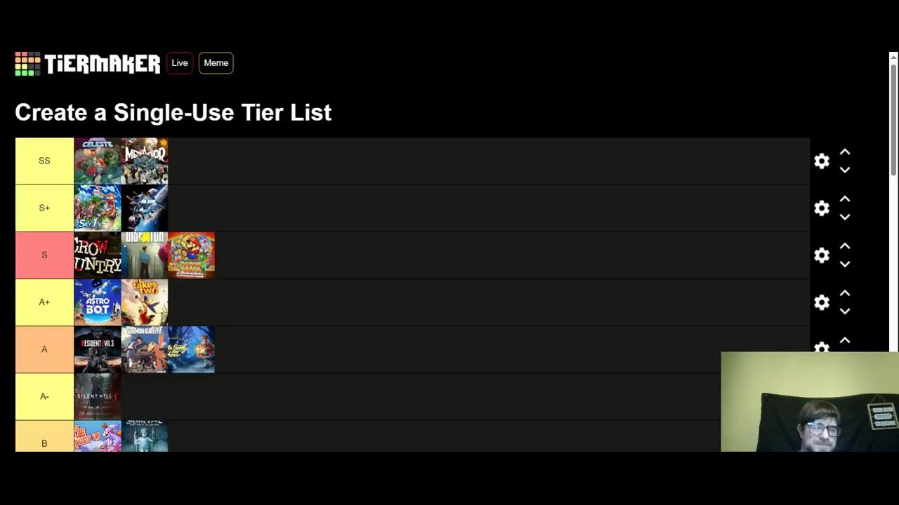2025 Video Game Tier List
