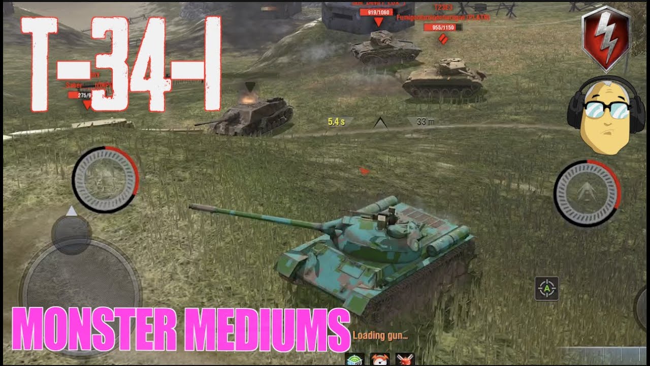 T34 1 Monster Mediums World Of Tanks Blitz Youtube