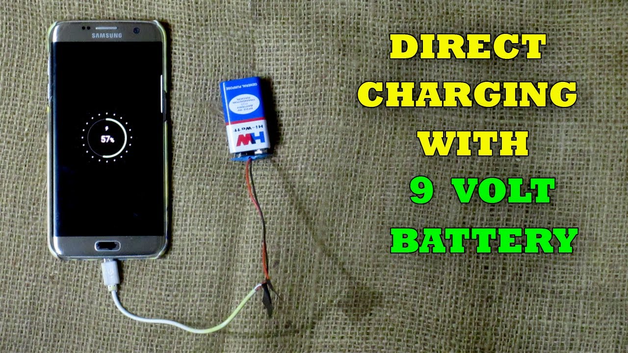 Charging A Smartphone Directly 9Volt Battery YouTube