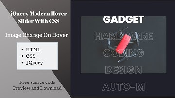 jQuery Modern Hover Slider With CSS | Image Change On Hover