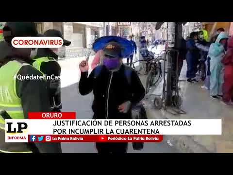 Justificación de personas arrestadas por incumplir la cuarentena