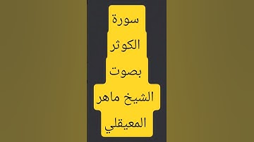 سورة الكوثر #القرآن_الكريم #اكسبلور #القزابري #تيك_توك #المصحف #سورة #ماهر_المعيقلي #duet #الرحمن