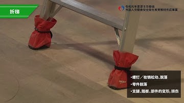 框架施工业务／折叠梯、移动式作业台（中国語／建設業／型枠施工業務／脚立・可搬式作業台）