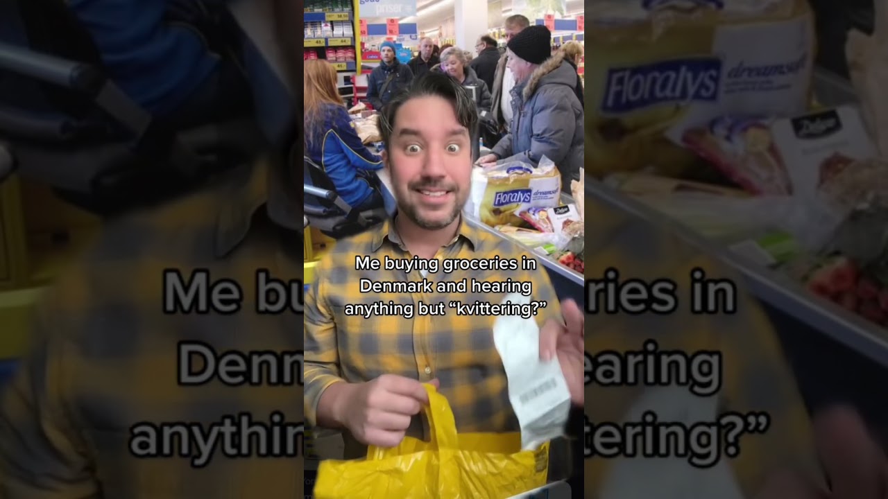 Confused American in a Danish Grocery Store Check Out