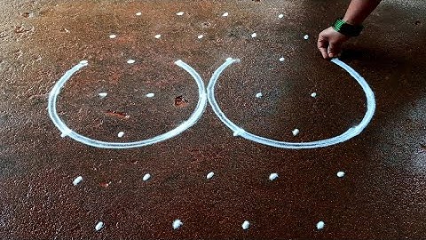 Pongal 2025 double pot rangoli/7*4 sankranti chukala muggulu/bhogi kundalu muggulu/Super rangoli