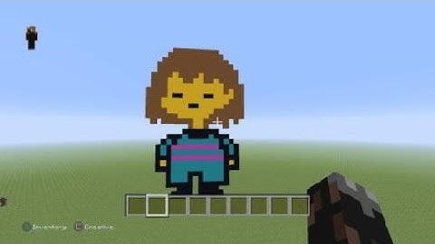 How To Build A Frisk Pixel Art in Minecraft!