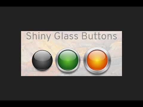 Shiny glass buttons