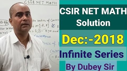 #CSIRNETMathSolution#CSIRNETMathQuestionsPaper#InfiniteSeries#PowerSeries#DkMathTutoria#DubeySir