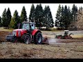 [Xerion 3800 & Massey 8480] Broyage de pierres et bois en Montagne !!