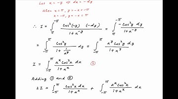 Find the value of the following integral between the limits -PI and PI.