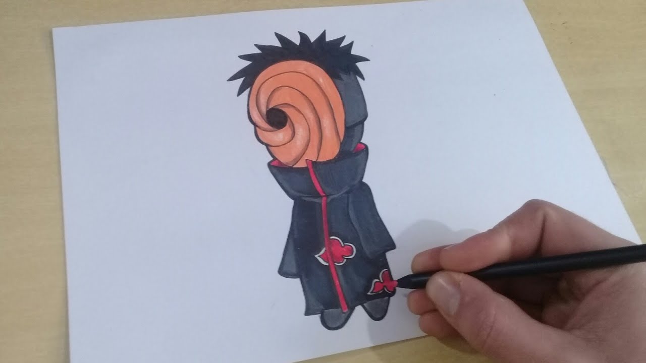 FACIL DE DESENHAR COMO DESENHAR OBITO UCHIHA passo a passo 