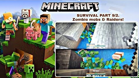 Minecraft Nintendo Switch Edition G13, 2P local splitscreen Survival Mode, Zombie mobs and Raiders!