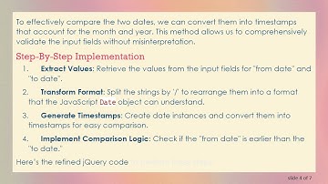 Comparing Two Dates in jQuery: A Simple Guide to Validate Month and Year