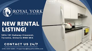 1 BED 1 BATH - CONDOMINIUM FOR RENT - 101 SUBWAY CRESCENT, TORONTO, ONTARIO