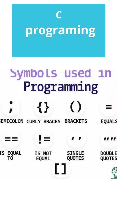 symbols used in C programming.. - YouTube