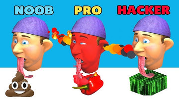 NOOB vs PRO vs HACKER inLick Runner | New Update for Mobile (iOS, Android) | Levels 1-6