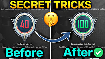 How To Increase Merit In BGMI / PUBG Mobile 🥰 40 To 100 Merit Fast || Bgmi Mai merit kaise badhaye 🔥