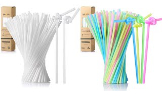 LEKOCH Plant based Biodegradable Dtraws Compostable Art Straws PLA Drinking Straws