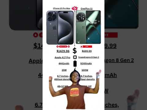 iPhone 15 pro max VS OnePlus 11 Detailed Comparison 🔥#shorts #iphone #oneplus #ishowspeed #tech