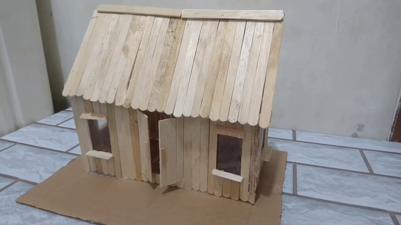  Belajar Membuat rumah  dari stick icecream YouTube