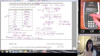 Mean and Standard Deviation (#1) on TI-30XS MultiView