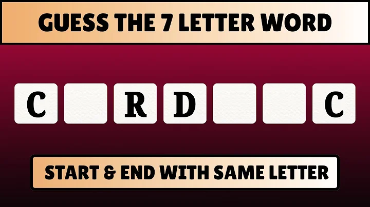 Guess the 7-Letter Words Start and End with the Same Letter | Word Quiz | Quiz World Sunita