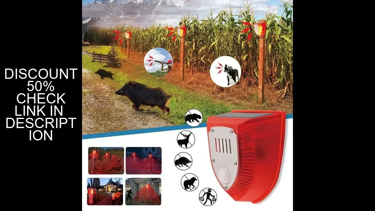 1/2pcs Solar Alarm Light IP65 Waterproof Motion Sensor Alarm Lamp Outdoor Garden Dog Barking Animal