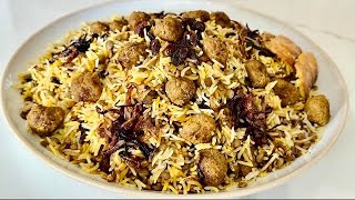 The Best Meatballs & Lentil Rice With Caramelized Onion and Crispy Tortilla Tahdig! Persian Cuisine