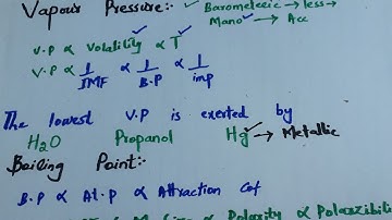 Boiling point and vapor pressure short tricks