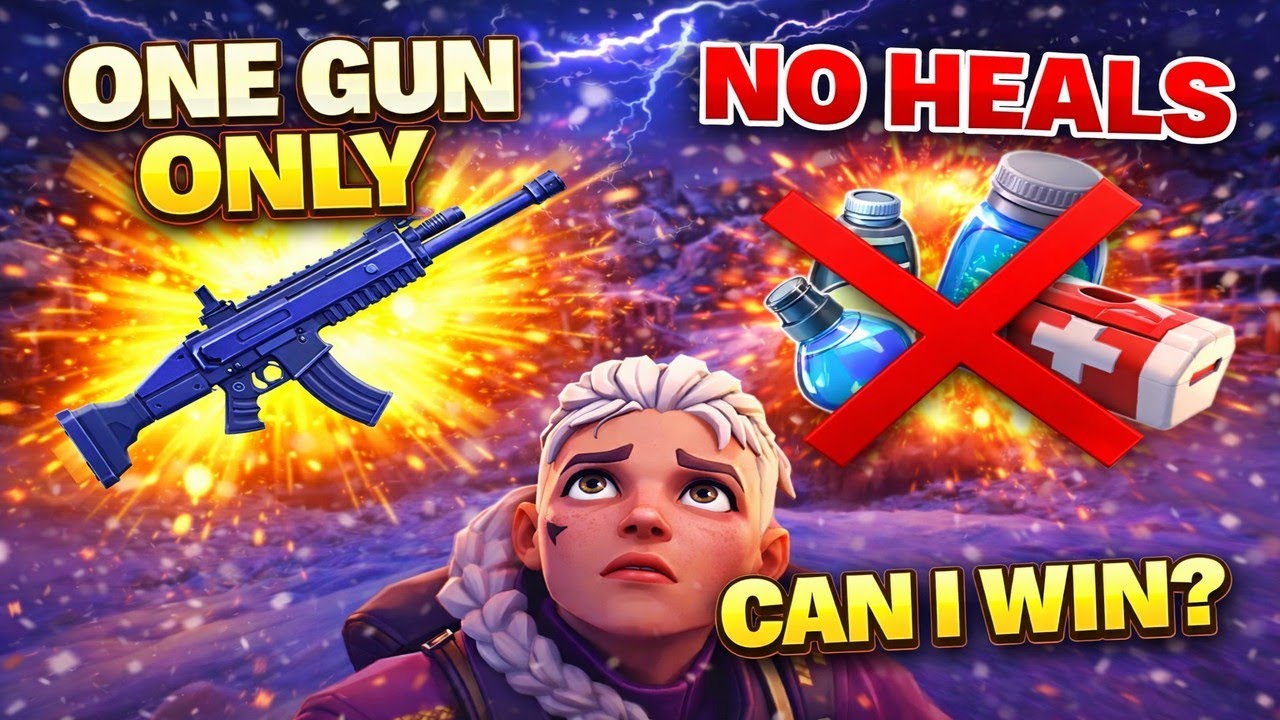 One Gun Only. No Heals. Can I Still Win in Fortnite