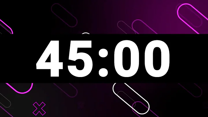 45 Minute Timer with Relaxing Upbeat Music and Alarm, Countdown Clock for Stress Relief