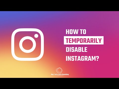 How to disable or deactivate instagram account temporarily using mobile? | 2021