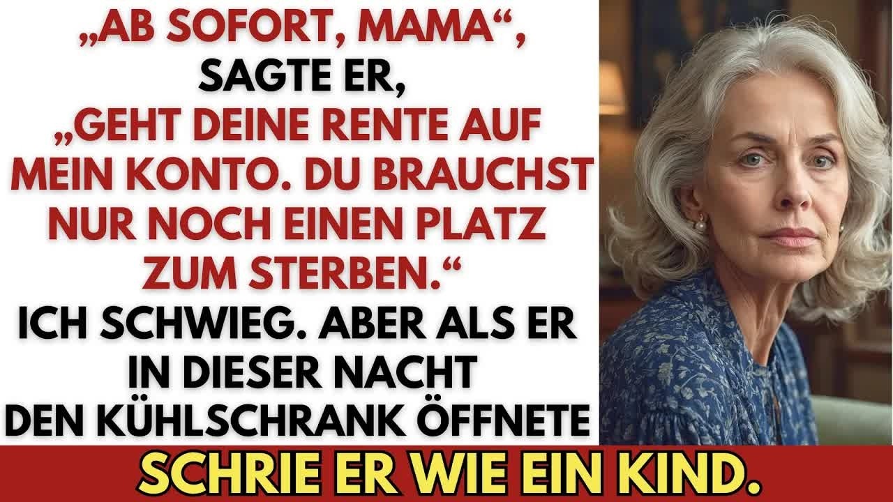 Mein Sohn wollte meine Rente  In derselben Nacht öffnete ich den Kühlschrank – und er schrie