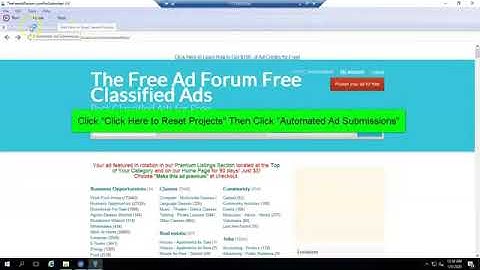 Tutorial for TheFreeAdForumProSubmietter 3 4 Post Ads Automatically
