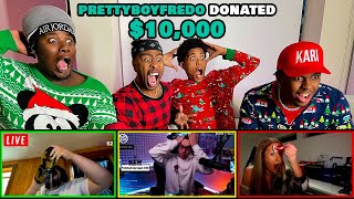 Giving $10,000 To Streamers To Do EXTREME DARES!! 🎁🎄