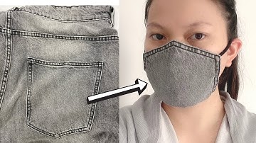 NO SEW! EASY Face Mask from Jeans Pocket with Filter Pocket and Nose Wire!