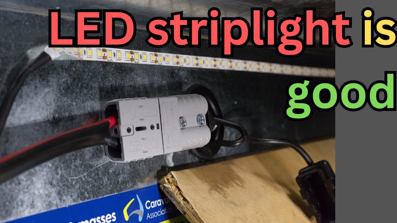 Установите светодиодную полосу SMD2835 на багажник прицепа-фургона.