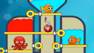 Save The Fish Love Fish - Pull The Pin - Android Gameplay Walkthrough Levels (194 to 210) part #11