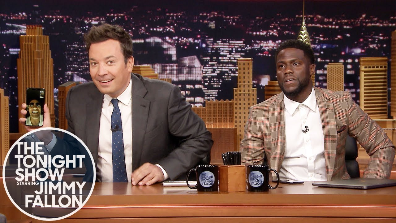  Kevin Hart FaceTimes Dwayne Johnson While Co-Hosting The Tonight Show