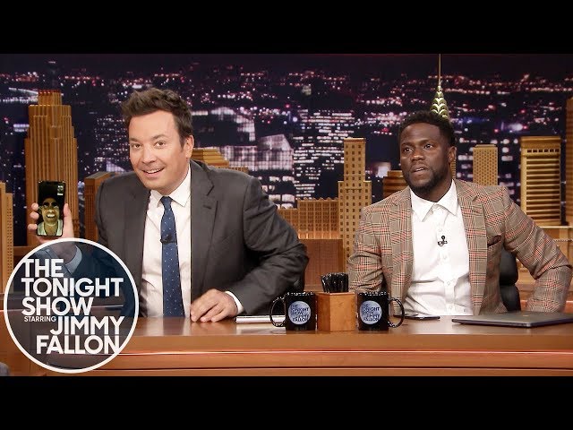 Kevin Hart FaceTimes Dwayne Johnson While Co-Hosting The Tonight Show class=