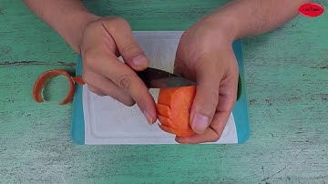 Tỉa hoa văn răng cưa trên cà rốt - Cắt tỉa cà rốt