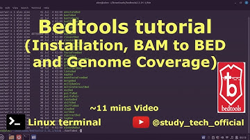 Bedtools Tutorial | Install | Bam to bed | genome coverage #bioinformatics #genome #bioinfo