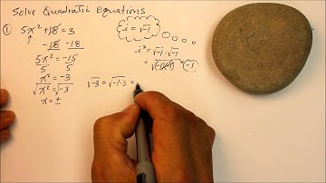 208A2 Part 1  Complex Numbers:  Solve Quadratic Equation