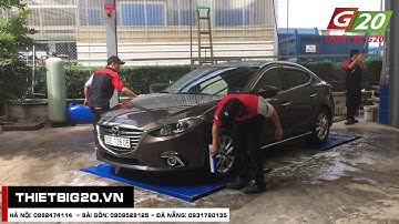 Vận hàng cầu nâng 1 trụ chuyên rửa xe, bàn nâng 4 bánh TS-4000C - Âm nền | Thiết Bị G20