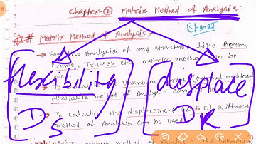 Structural Analysis~Lec 42~U7~Matrix Method of Analysis (Flexibility Method) by Bharat Kumar Mahawar