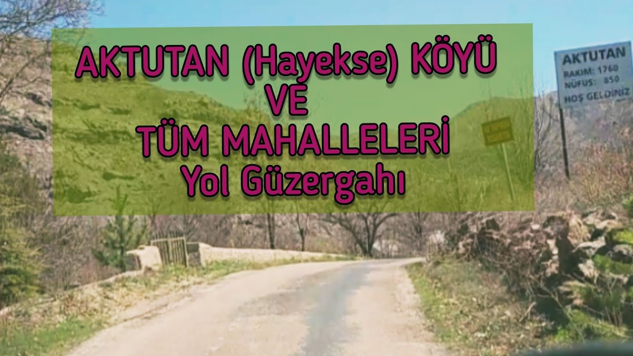 AKTUTAN (HAYEKSE) KÖYÜ VE MAHALLELERİ🏵️ GİDİŞ YOLU