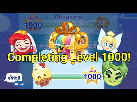 Mission Level 1000 Completed - Disney Emoji Blitz