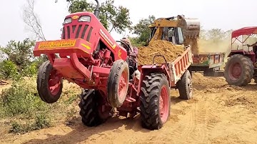 New JCB 3dx Machine Loading Mitti Mud Tractor truck | Jcb tractor | Jcb mud loading tractors